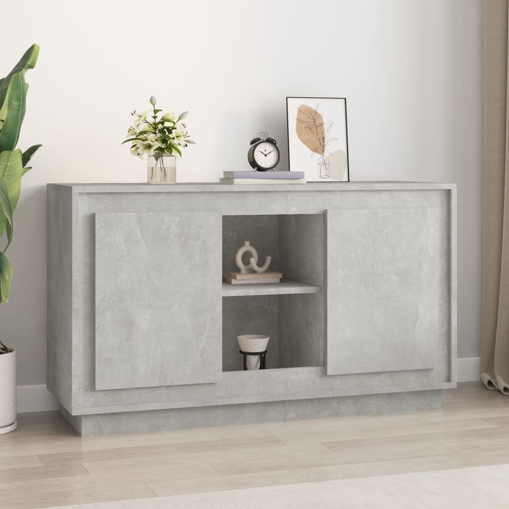 skænk 102x35x60 cm konstrueret træ betongrå
