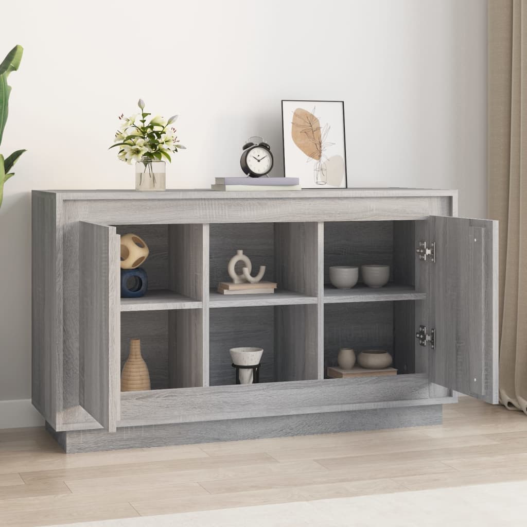 skænk 102x35x60 cm konstrueret træ grå sonoma-eg
