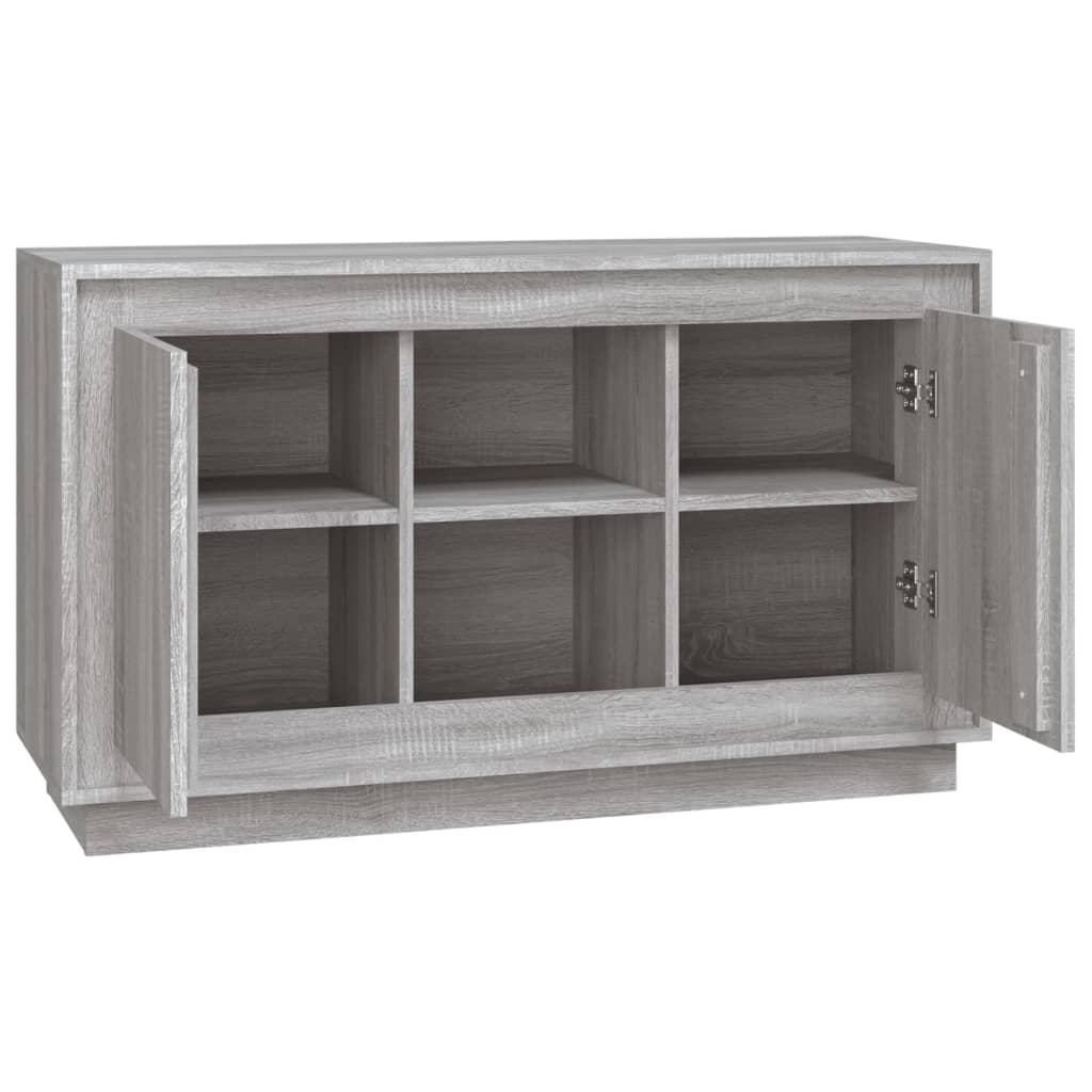 skænk 102x35x60 cm konstrueret træ grå sonoma-eg