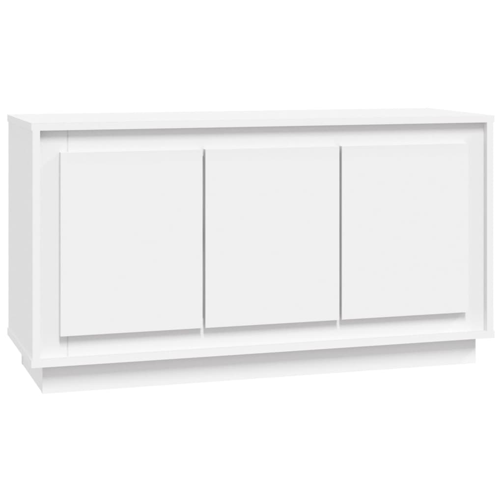 skænk 102x35x55 cm konstrueret træ hvid