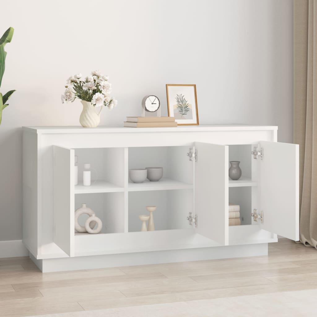skænk 102x35x55 cm konstrueret træ hvid