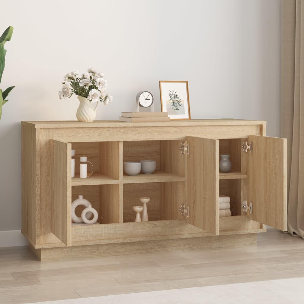 skænk 102x35x55 cm konstrueret træ sonoma-eg