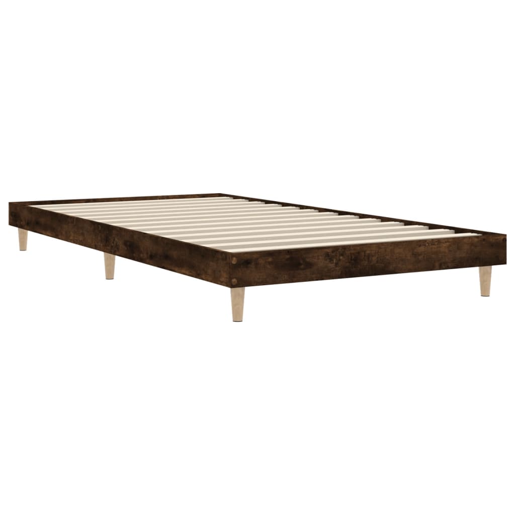 sengeramme 90x200 cm uden madras konstrueret træ røget eg