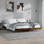 sengeramme 120x200 cm uden madras konstrueret træ røget eg