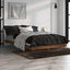 sengeramme 120x190 cm uden madras konstrueret træ brunt eg