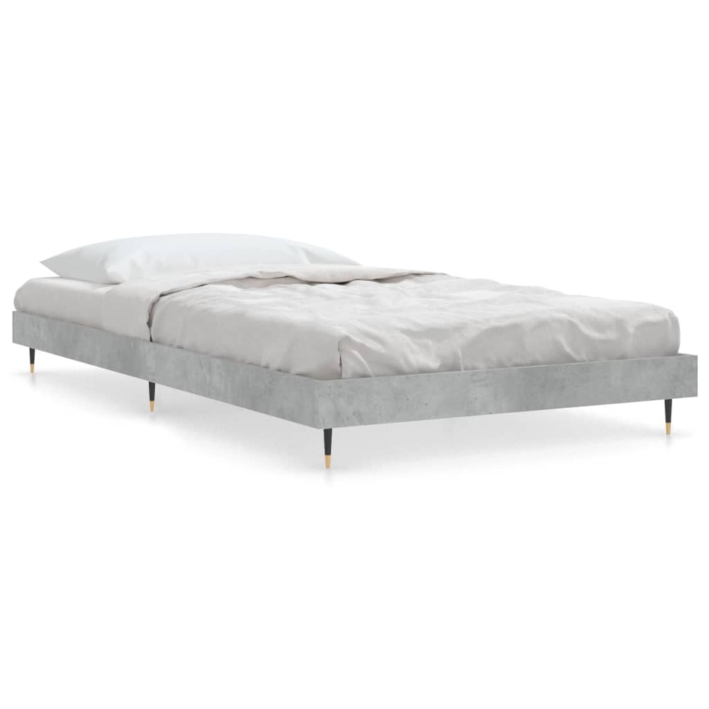 sengeramme 90x190 cm konstrueret træ betongrå