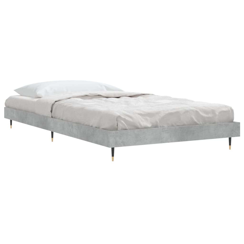 sengeramme 90x190 cm konstrueret træ betongrå