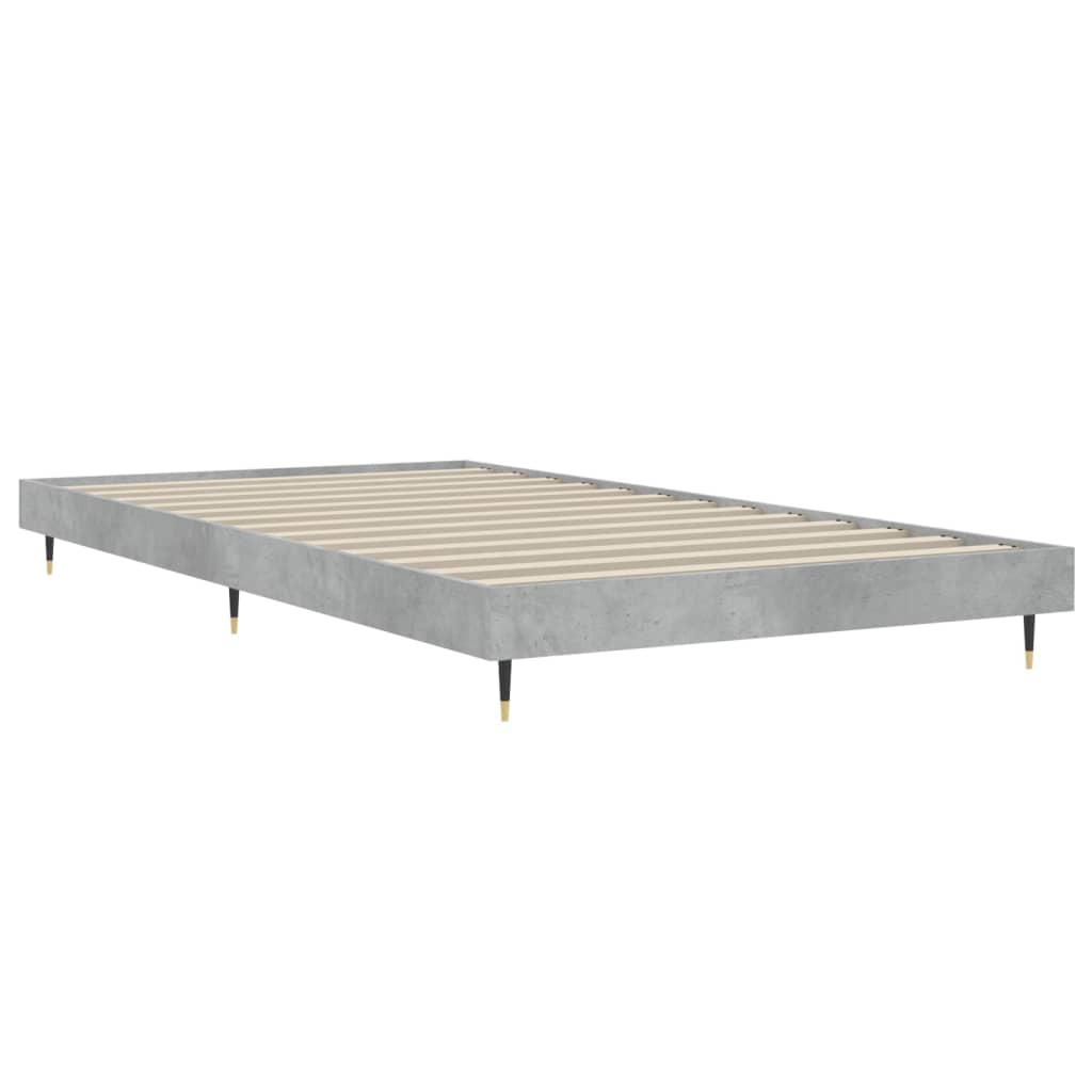 sengeramme 90x190 cm konstrueret træ betongrå