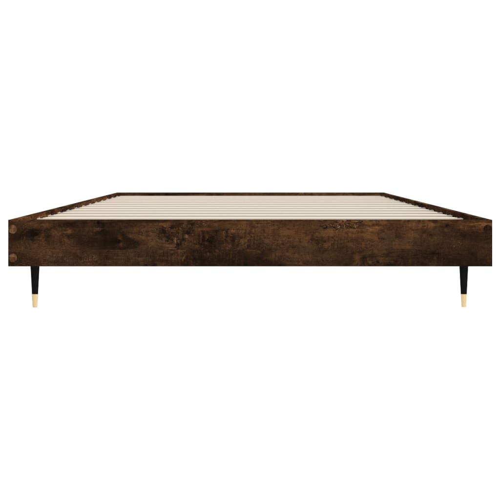 sengeramme 90x190 cm uden madras konstrueret træ røget eg