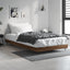 sengeramme 90x190 cm uden madras konstrueret træ brunt eg