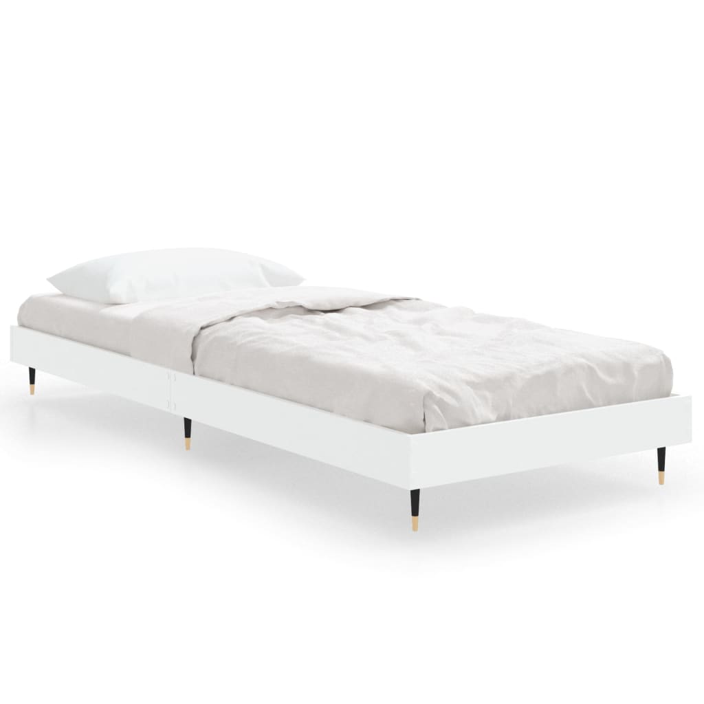 sengeramme 75x190 cm konstrueret træ hvid