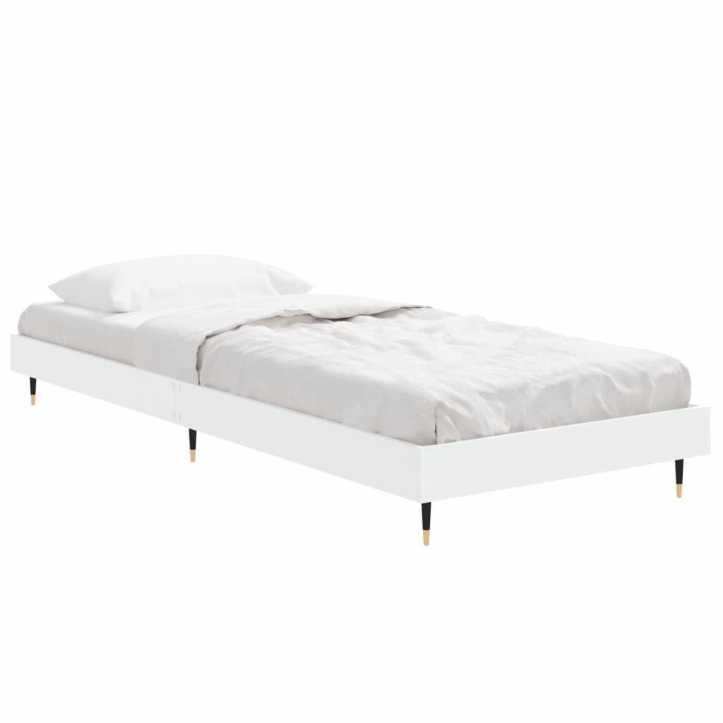 sengeramme 75x190 cm konstrueret træ hvid