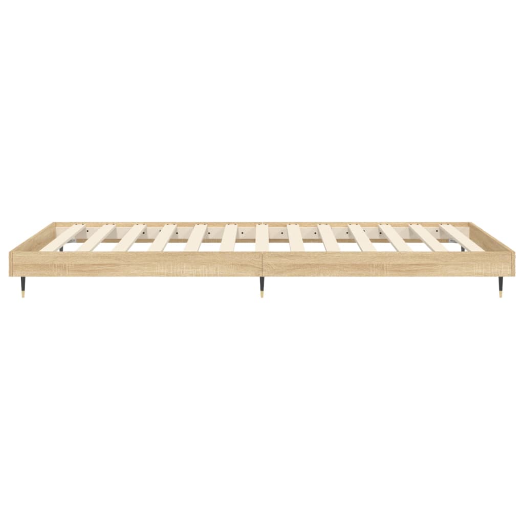 sengeramme 75x190 cm uden madras konstrueret træ sonoma-eg