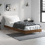 sengeramme 75x190 cm uden madras konstrueret træ brunt eg