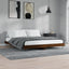 sengeramme uden madras 200x200 cm konstrueret træ brun eg