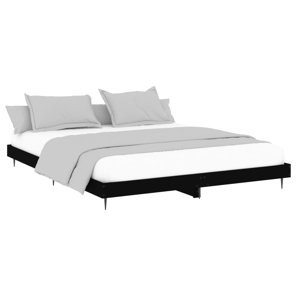 sengestel uden madras 180x200 cm konstrueret træ sort