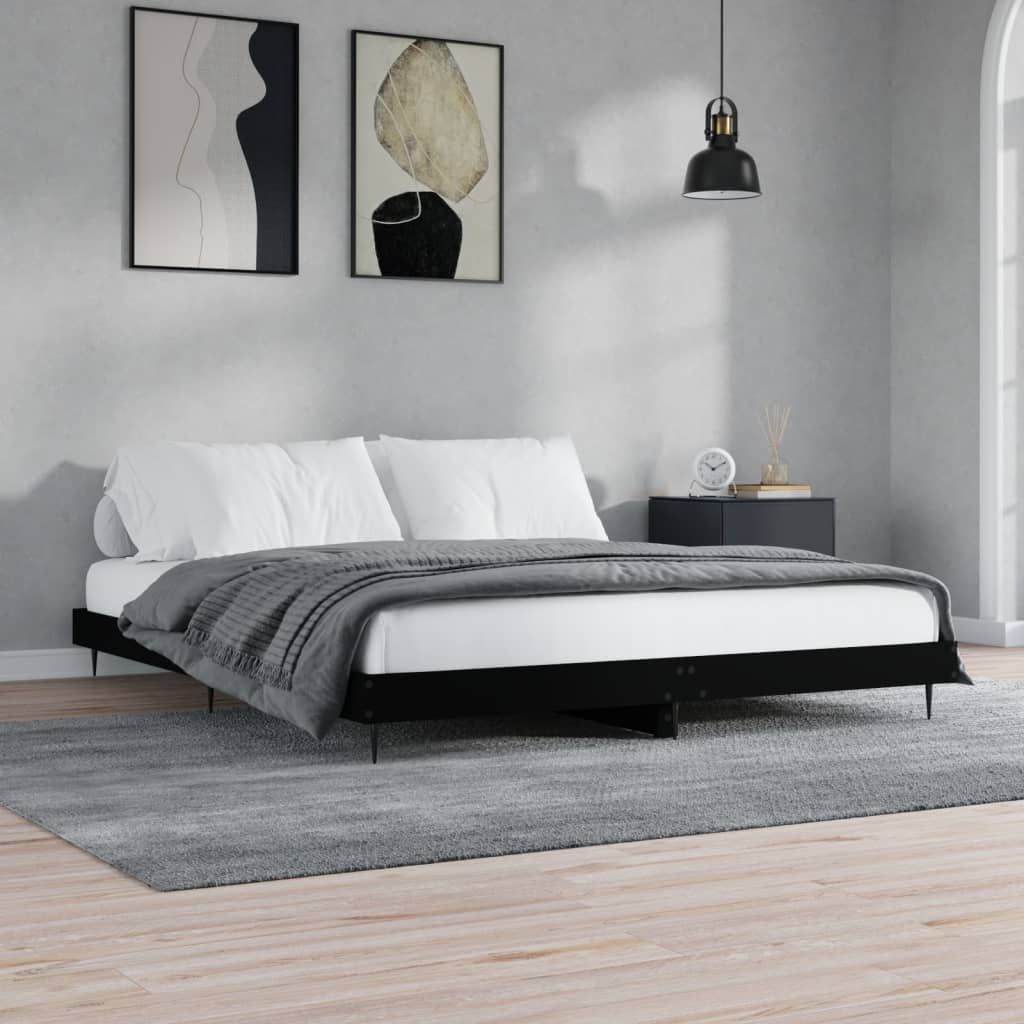 sengestel uden madras 180x200 cm konstrueret træ sort