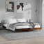 sengeramme 150x200 cm uden madras konstrueret træ røget eg
