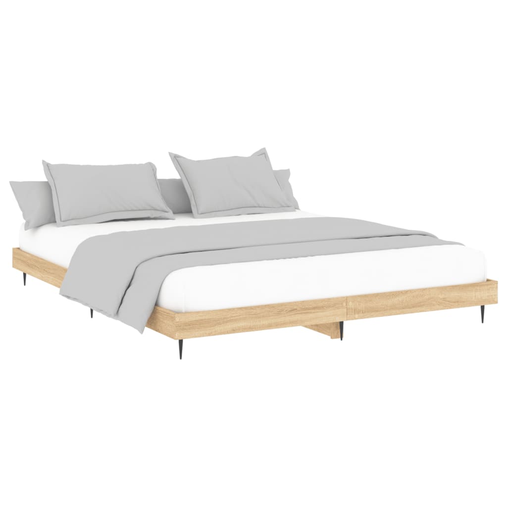 sengeramme 140x200 cm uden madras konstrueret træ sonoma-eg