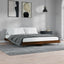 sengeramme 120x200 cm uden madras konstrueret træ brunt eg