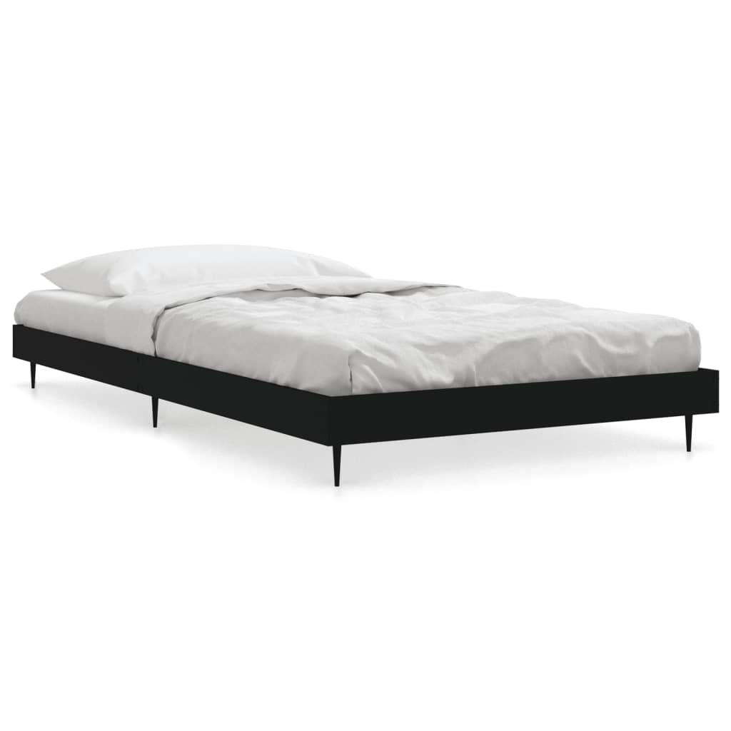 sengeramme 90x200 cm konstrueret træ sort