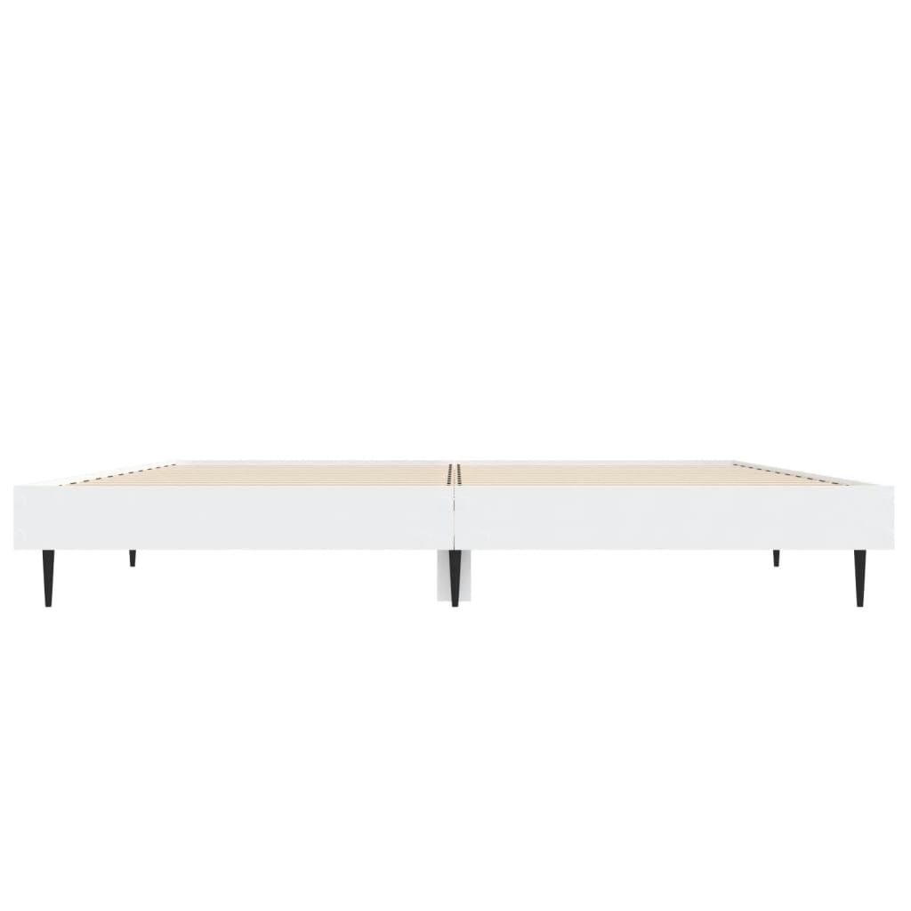 sengestel 140x190 cm konstrueret træ hvid