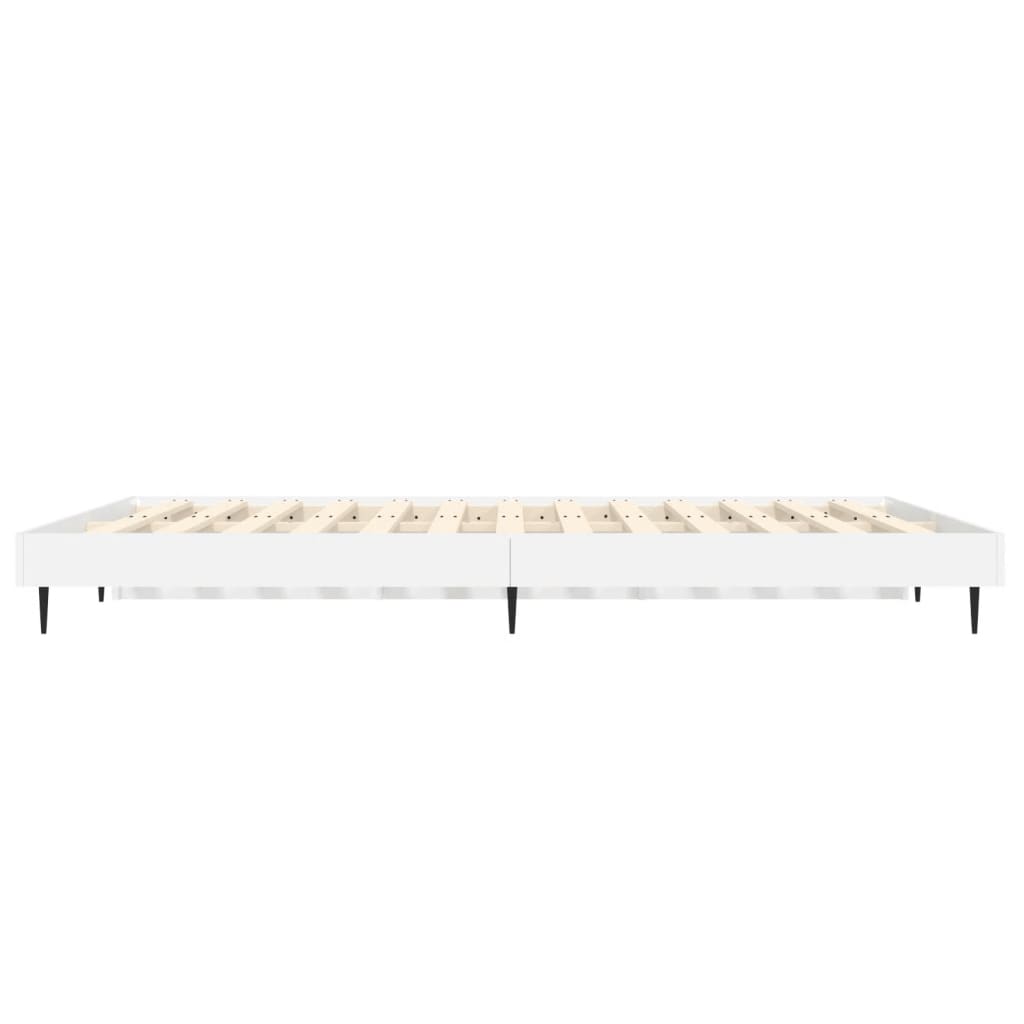 sengestel 140x190 cm konstrueret træ hvid