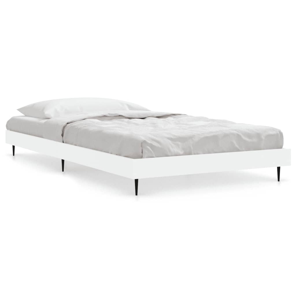 sengeramme 90x190 cm konstrueret træ hvid