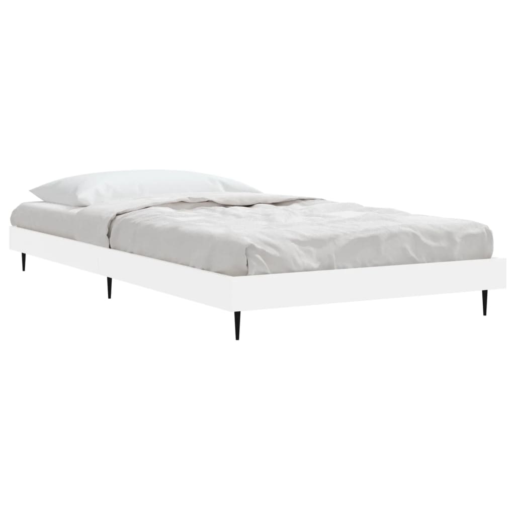 sengeramme 90x190 cm konstrueret træ hvid
