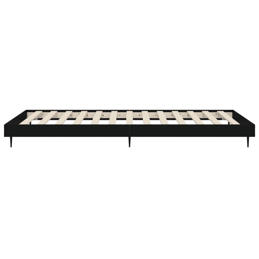 sengeramme 90x190 cm konstrueret træ sort