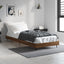 sengeramme 75x190 cm uden madras konstrueret træ brunt eg
