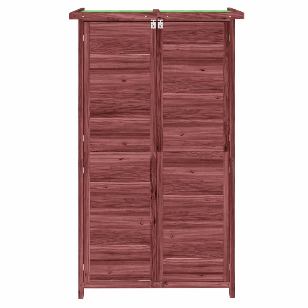 redskabsskur til haven 83x57x140 cm massivt fyrretræ mokkafarve