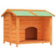hundehus 96x87x80,5 cm massivt fyrretræ brun