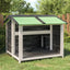 hundehus 96x87x80,5 cm massivt fyrretræ grå