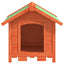 hundehus 65x65x61,5 cm massivt fyrretræ brun