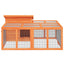 kaninbur 144x123x67,5 cm massivt fyrretræ brun