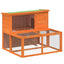 kaninbur 102x90x84,5 cm massivt fyrretræ brun