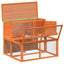 kaninbur 102x90x84,5 cm massivt fyrretræ brun