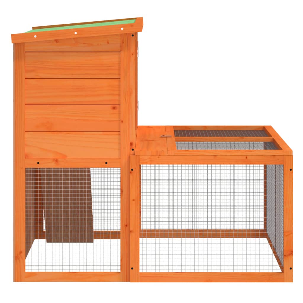 kaninbur 102x90x84,5 cm massivt fyrretræ brun