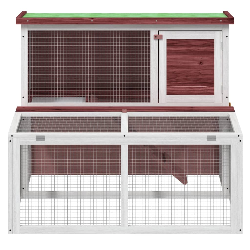 kaninbur 102x90x84,5 cm massivt fyrretræ mokkafarvet