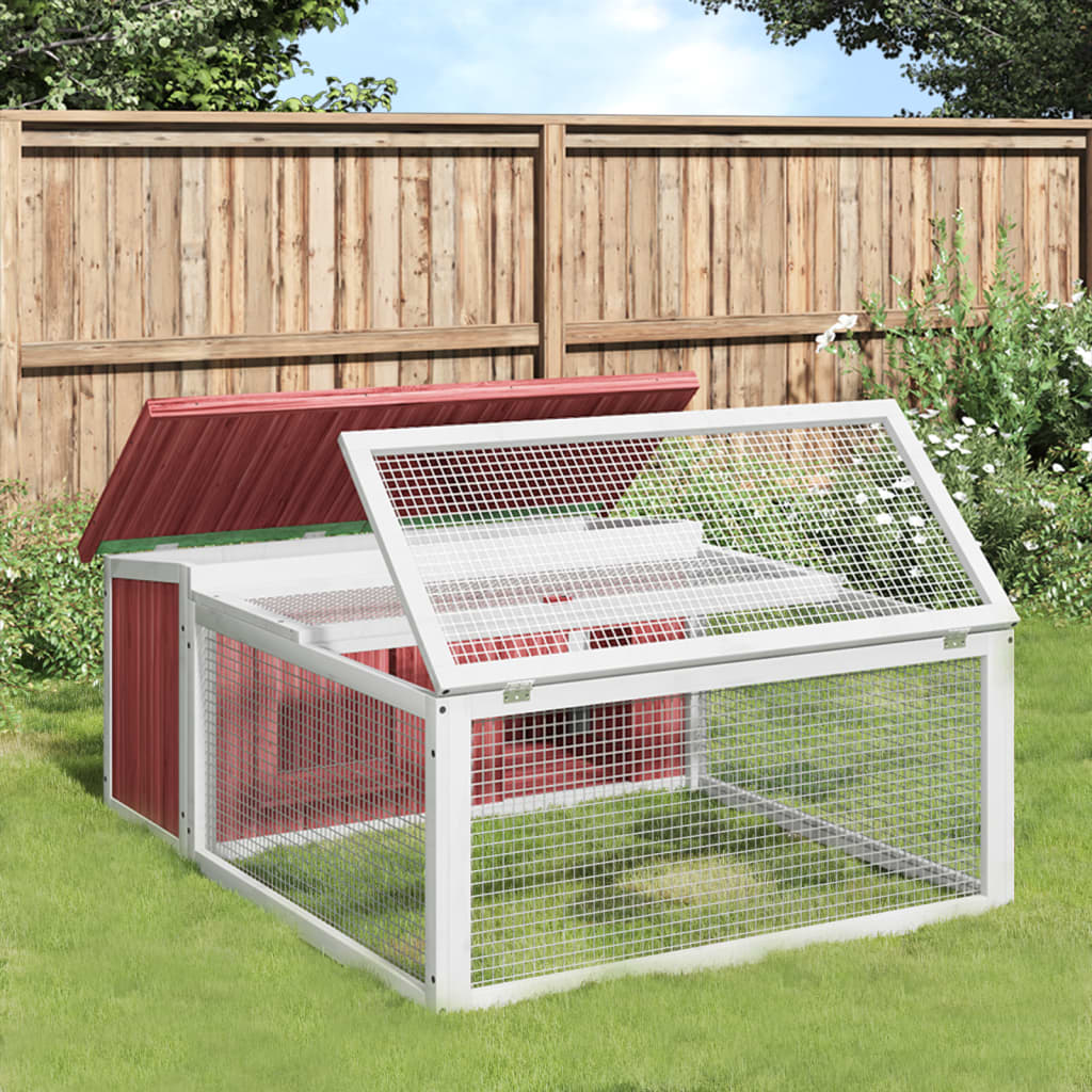 kaninbur 117,5x97x47,5 cm massivt fyrretræ mokkafarvet billede