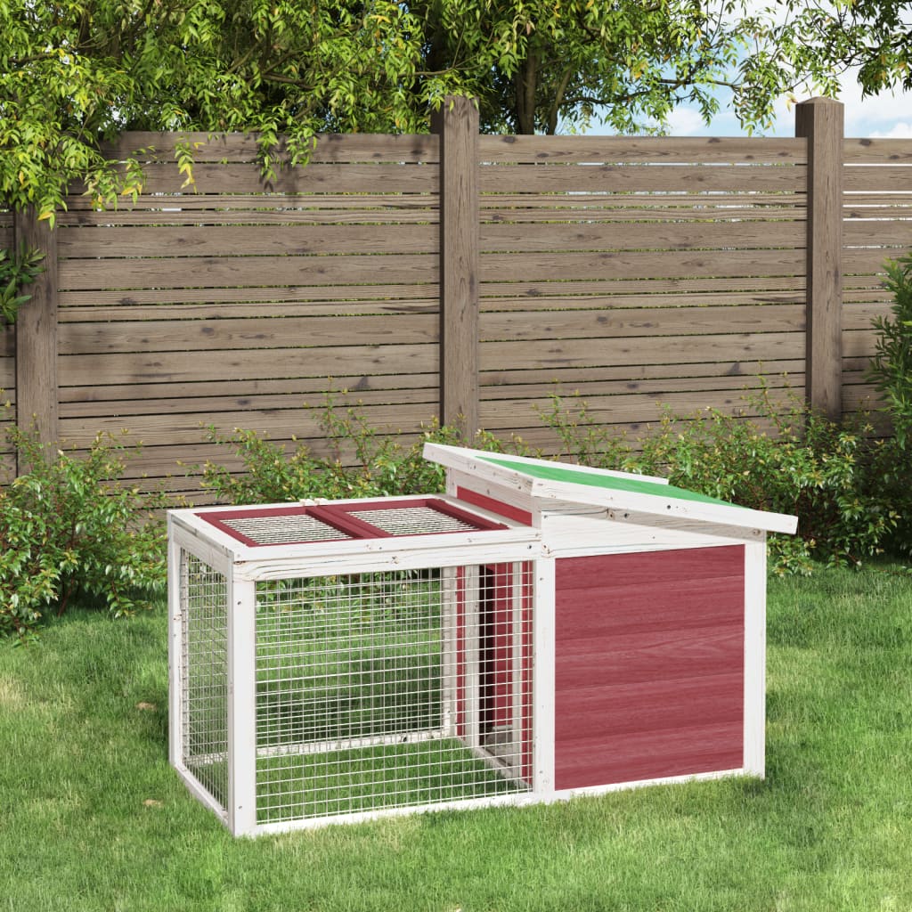 kaninbur 100,5x54x55 cm massivt fyrretræ mokkafarvet billede