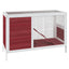 kaninbur 103x44x69,5 cm massivt fyrretræ mokkafarvet