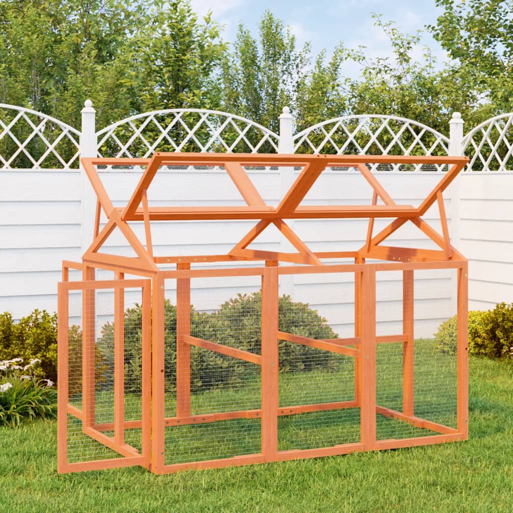løbegård 141x94x104 cm massivt fyrretræ brun billede