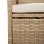 spisebordssæt til haven 3 dele med hynder polyrattan beige