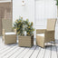 loungesæt til haven 3 dele polyrattan og stål beige