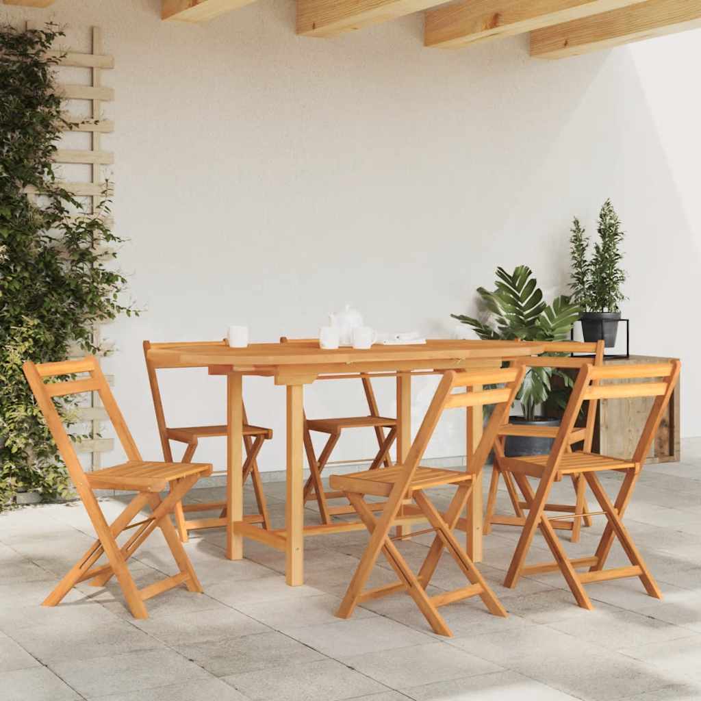 havebord med udtræk 110-160x80x75 cm massivt teaktræ billede