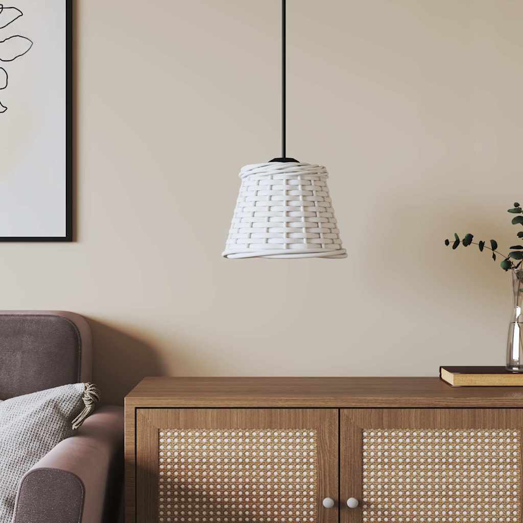 lampeskærm til loftlampe Ø15x12 cm flet hvid