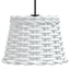 lampeskærm til loftlampe Ø20x15 cm flet hvid