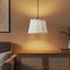 lampeskærm til loftlampe Ø30x20 cm flet hvid